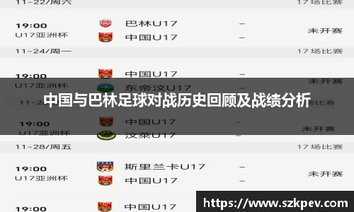 中国与巴林足球对战历史回顾及战绩分析